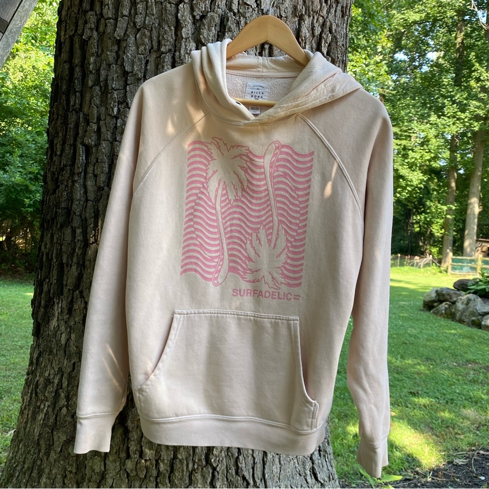 Billabong Surfadelic's cream and pink hoodie